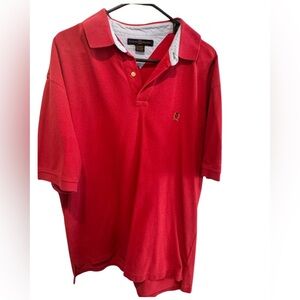 Vintage 90s Tommy Hilfiger Vibrant Red Polo Shirt XL